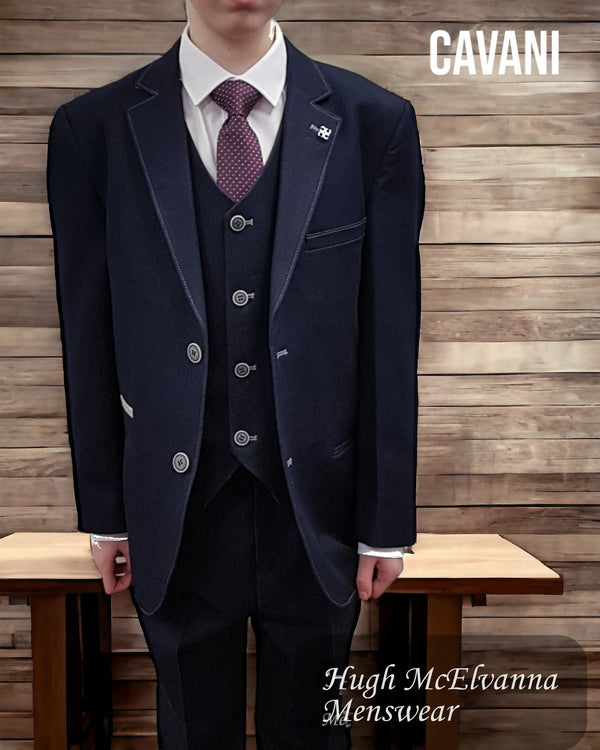 House of Cavani Boys 3Pc Stretch Suit FABIAN - Hugh McElvanna Menswear