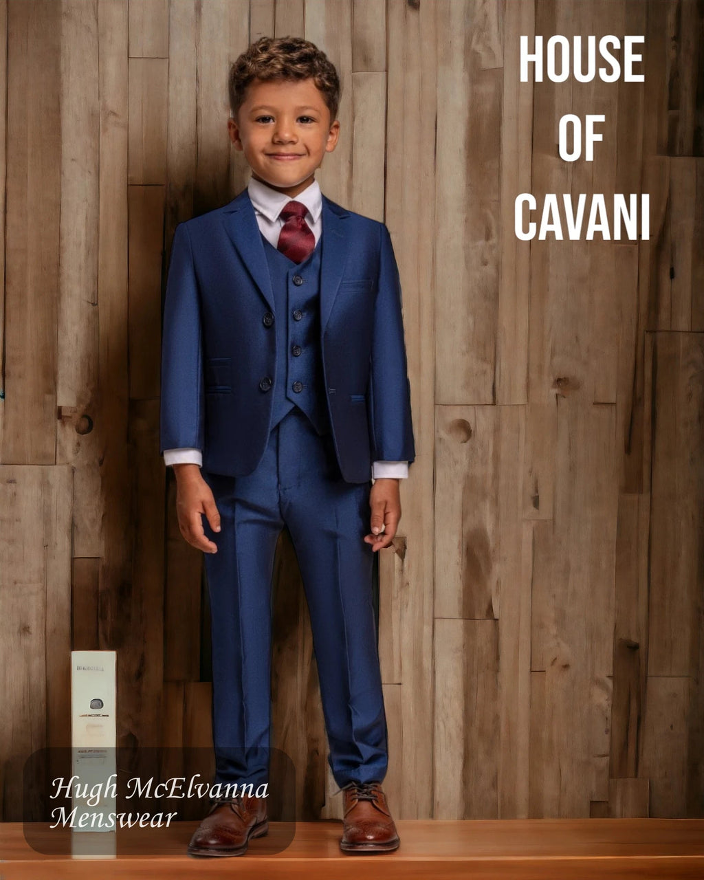 House of Cavani 'FORD' Boys Blue 3Pc Suit - Hugh McElvanna Menswear