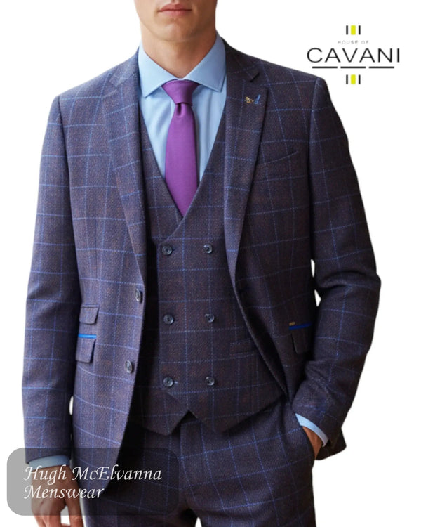 House of Cavani 'KERBER' Navy Tweed Suit - Hugh McElvanna Menswear