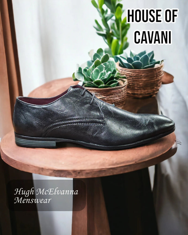 House Of Cavani MALPI Black Laced Shoes - Hugh McElvanna Menswear