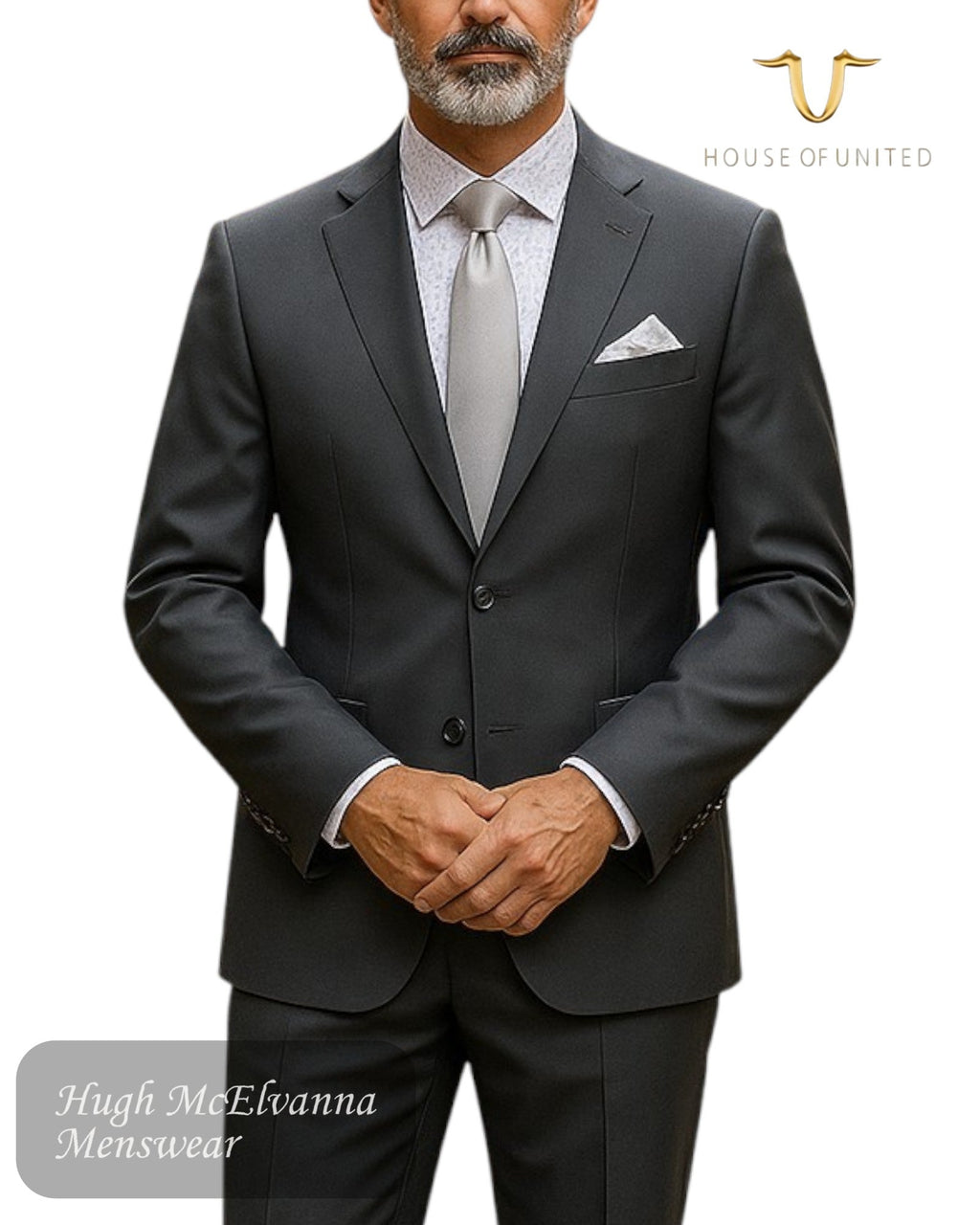 House Of United Black Suit Jacket - MJ100 - Hugh McElvanna Menswear