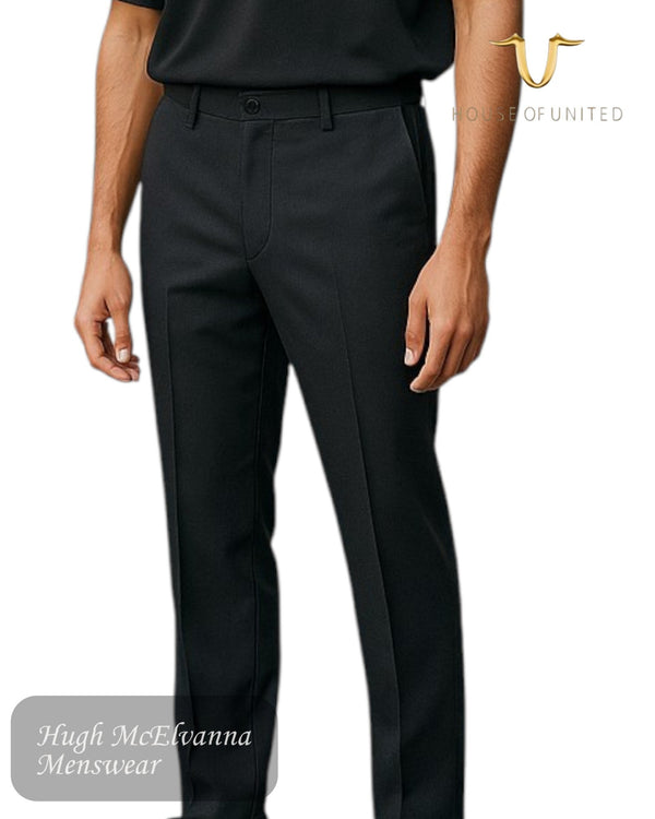 House Of United Black Suit Trouser - MP100 - Hugh McElvanna Menswear