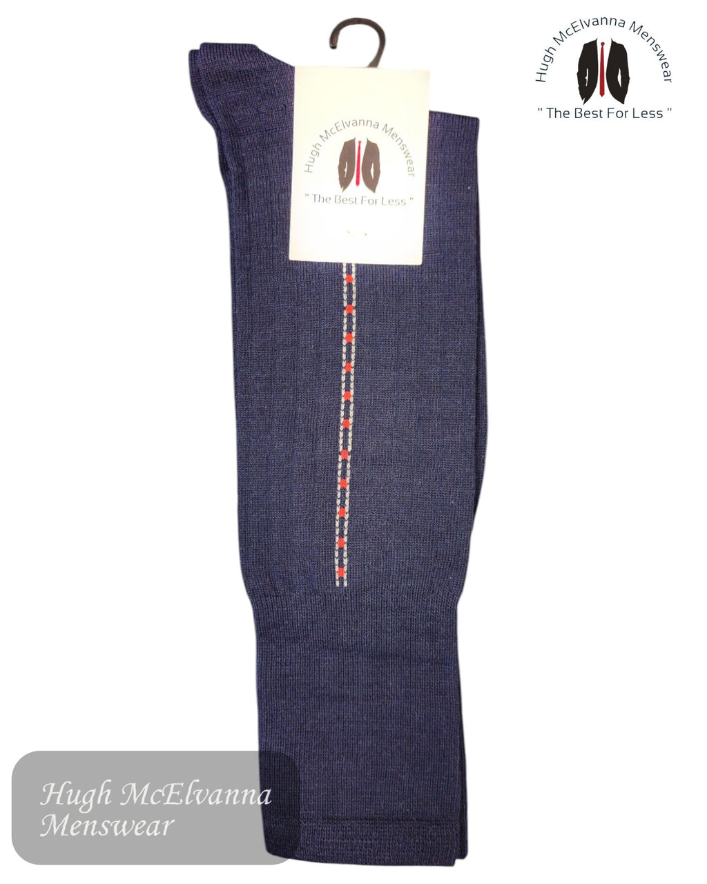 Hugh McElvanna HMC44 Classic Panel Socks - Hugh McElvanna Menswear