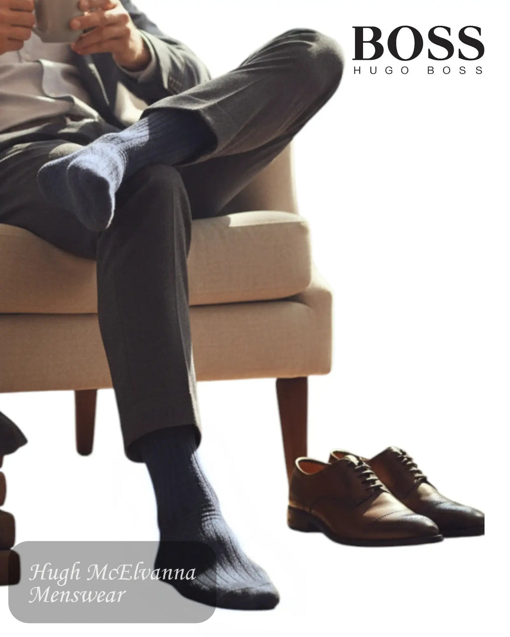 Hugo Boss Charcoal Grey Men’s Socks - Hugh McElvanna Menswear