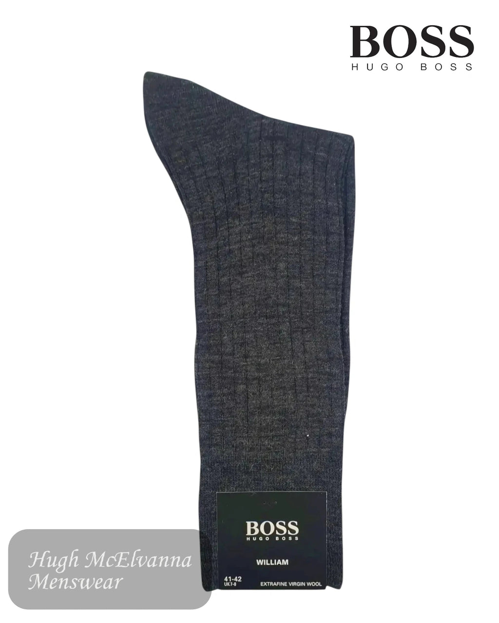 Hugo Boss Charcoal Grey Men’s Socks - Hugh McElvanna Menswear