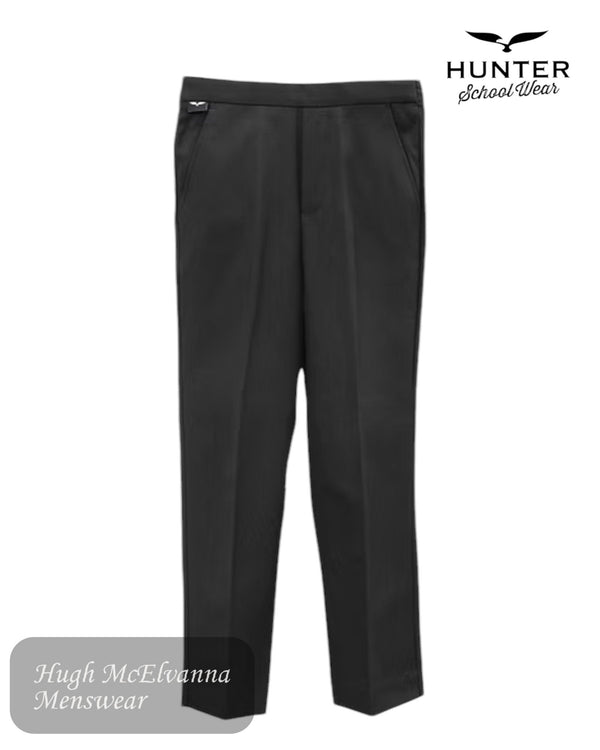 Hunter Boys Black School Trousers – Style 241 | Ages 3 - 4 to 8 - 9 Years - Hugh McElvanna Menswear