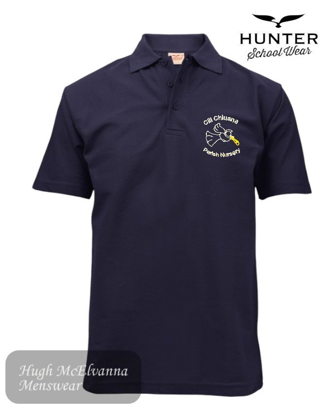 Hunter Granemore Pre - School Navy Polo Shirt with Crest - 1342 - Hugh McElvanna Menswear