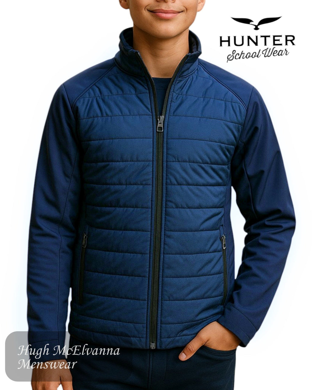 Hunter Hybrid Navy Jacket - Hugh McElvanna Menswear