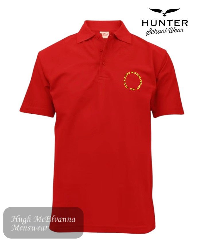 Hunter Red Polo Shirt – Style 1342 | Our Lady and St. Mochua’s Primary School, Derrynoose - Hugh McElvanna Menswear