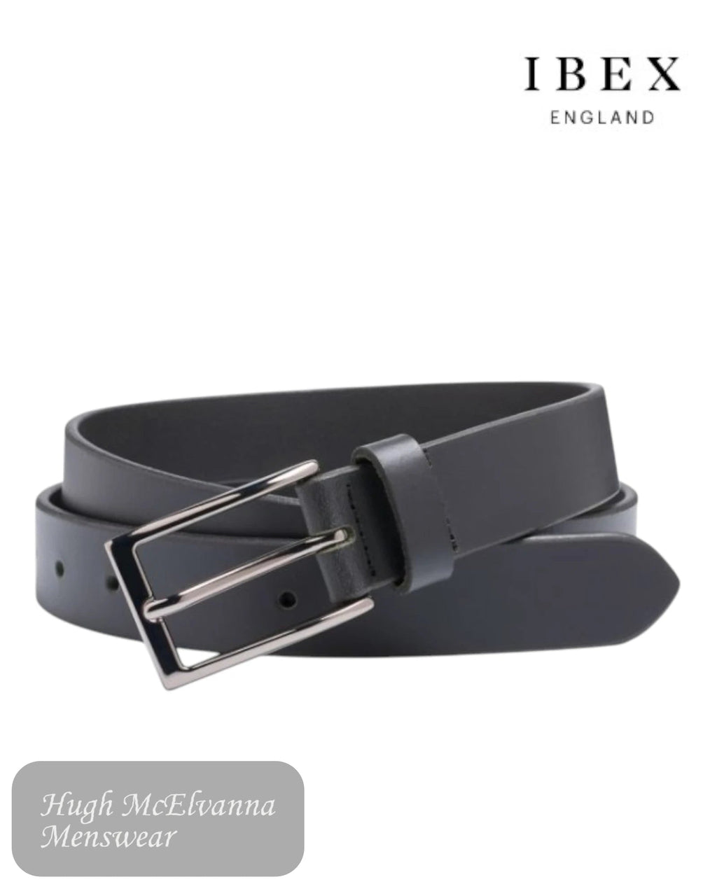 Ibex Men’s Leather Trouser Belt - Hugh McElvanna Menswear