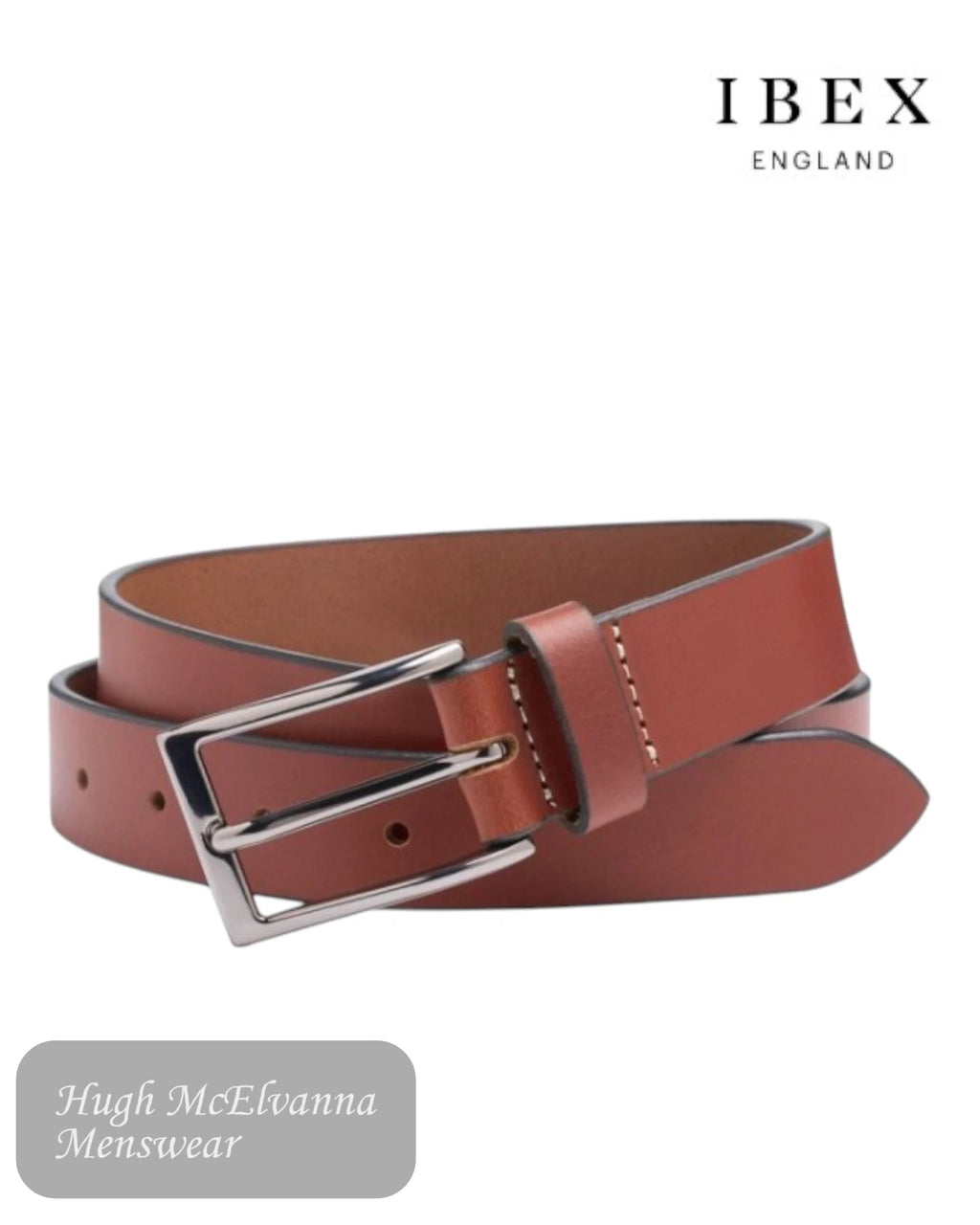 Ibex Men’s Leather Trouser Belt - Hugh McElvanna Menswear