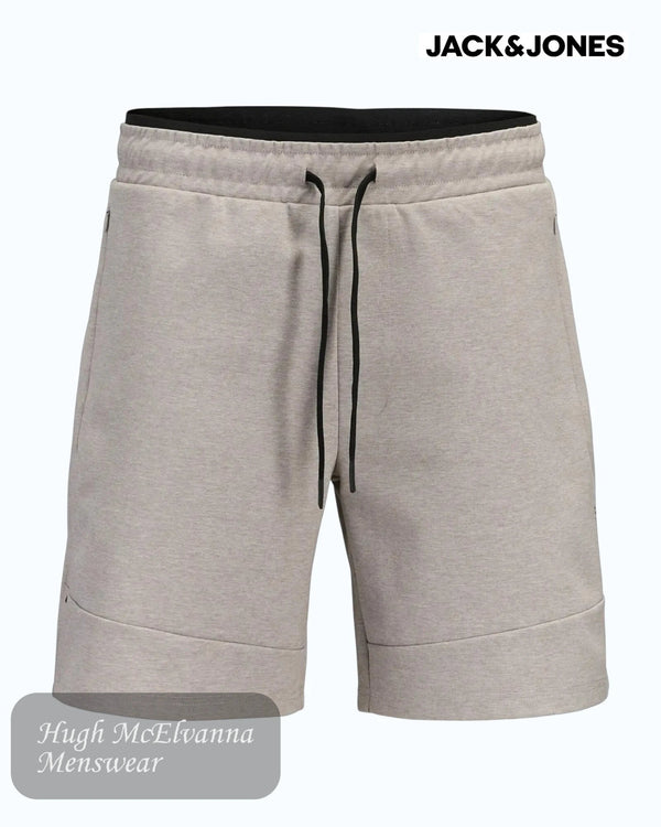 Jack & Jones Base Sweat Shorts | Light Grey Melange - Hugh McElvanna Menswear