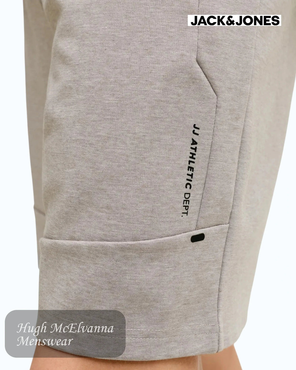 Jack & Jones Base Sweat Shorts | Light Grey Melange - Hugh McElvanna Menswear