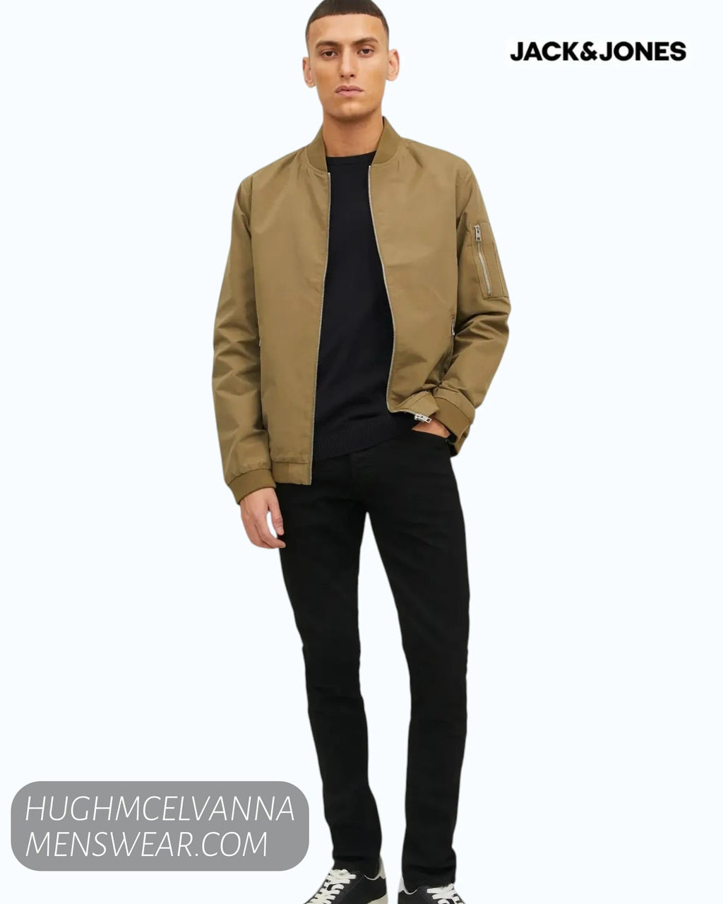 Jack & Jones Basic Crew Neck Knit Jumper – Black - Hugh McElvanna Menswear