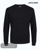 Jack & Jones Basic Crew Neck Knit Jumper – Black - Hugh McElvanna Menswear