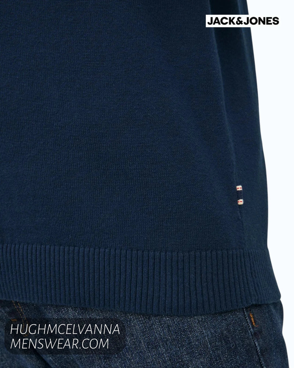 Jack & Jones Basic Crew Neck Knit Jumper – Black - Hugh McElvanna Menswear