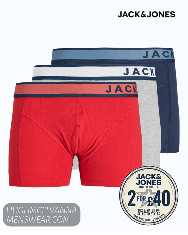Jack & Jones JACDENVER Trunks 3-Pack - Hugh McElvanna Menswear