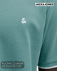 Jack & Jones JJEAUSTIN Short-Sleeve Polo Shirt - Mineral Blue Play - Hugh McElvanna Menswear