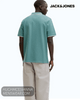 Jack & Jones JJEAUSTIN Short-Sleeve Polo Shirt - Mineral Blue Play - Hugh McElvanna Menswear