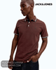 Jack & Jones JJEPAULOS Short-Sleeve Polo Shirt - Fired Brick PLAY - Hugh McElvanna Menswear