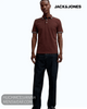 Jack & Jones JJEPAULOS Short-Sleeve Polo Shirt - Fired Brick PLAY - Hugh McElvanna Menswear