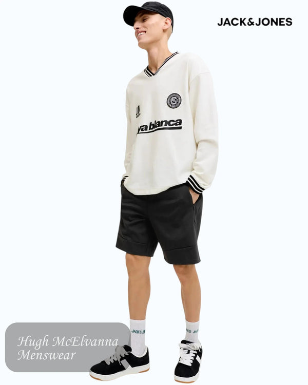 Jack & Jones Men's Black Jersey Shorts - Hugh McElvanna Menswear