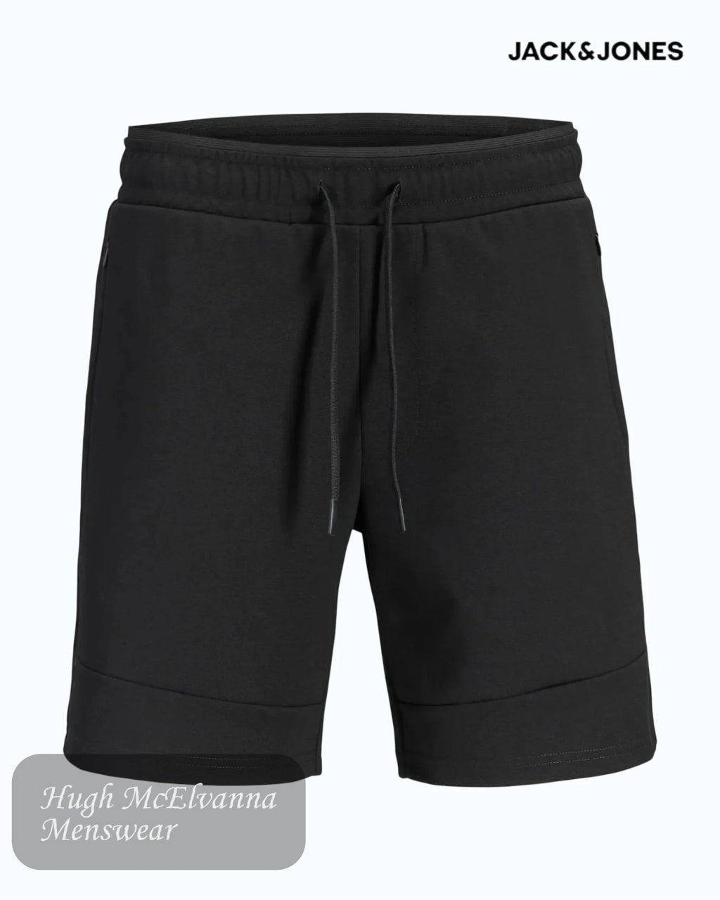 Jack & Jones Men's Black Jersey Shorts - Hugh McElvanna Menswear