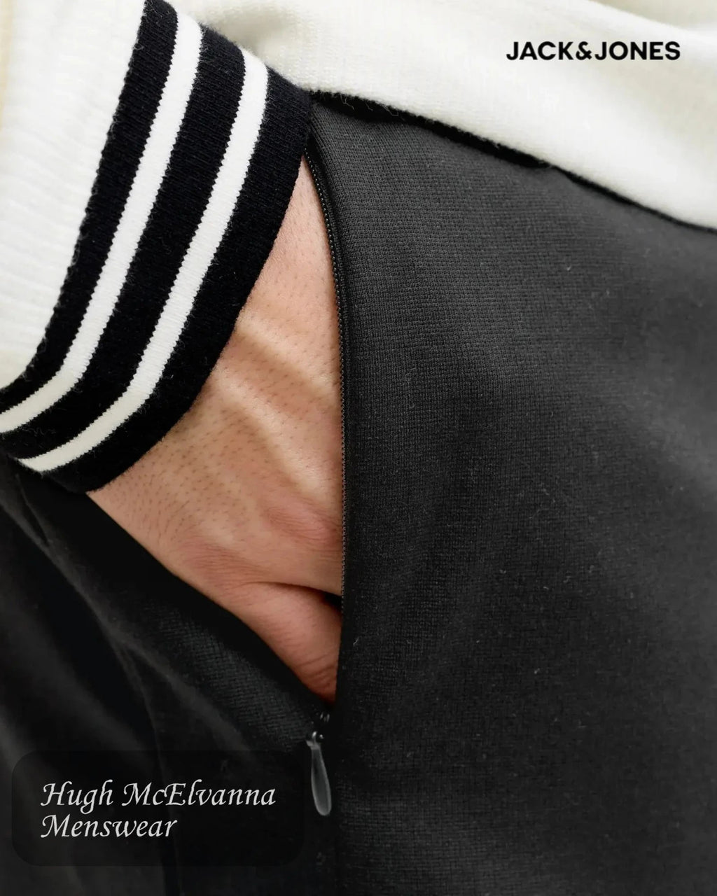 Jack & Jones Men's Black Jersey Shorts - Hugh McElvanna Menswear