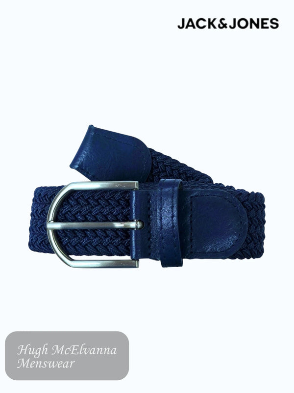 Jack & Jones Men's Braided Woven Elastic Belt - Hugh McElvanna Menswear - Belt