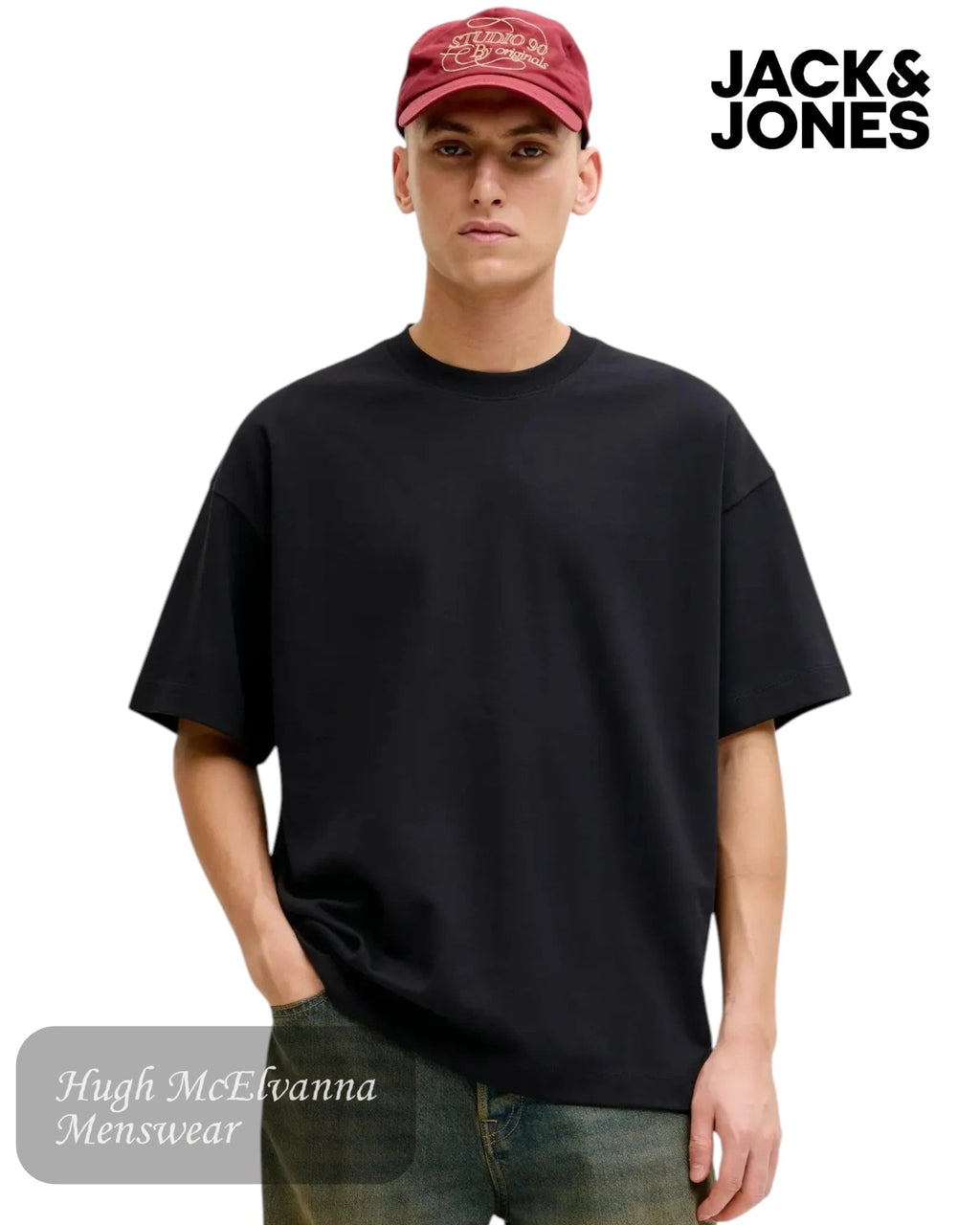 Jack & Jones Men's Loose Fit Interlock T-Shirt | 12298906 - Hugh McElvanna Menswear