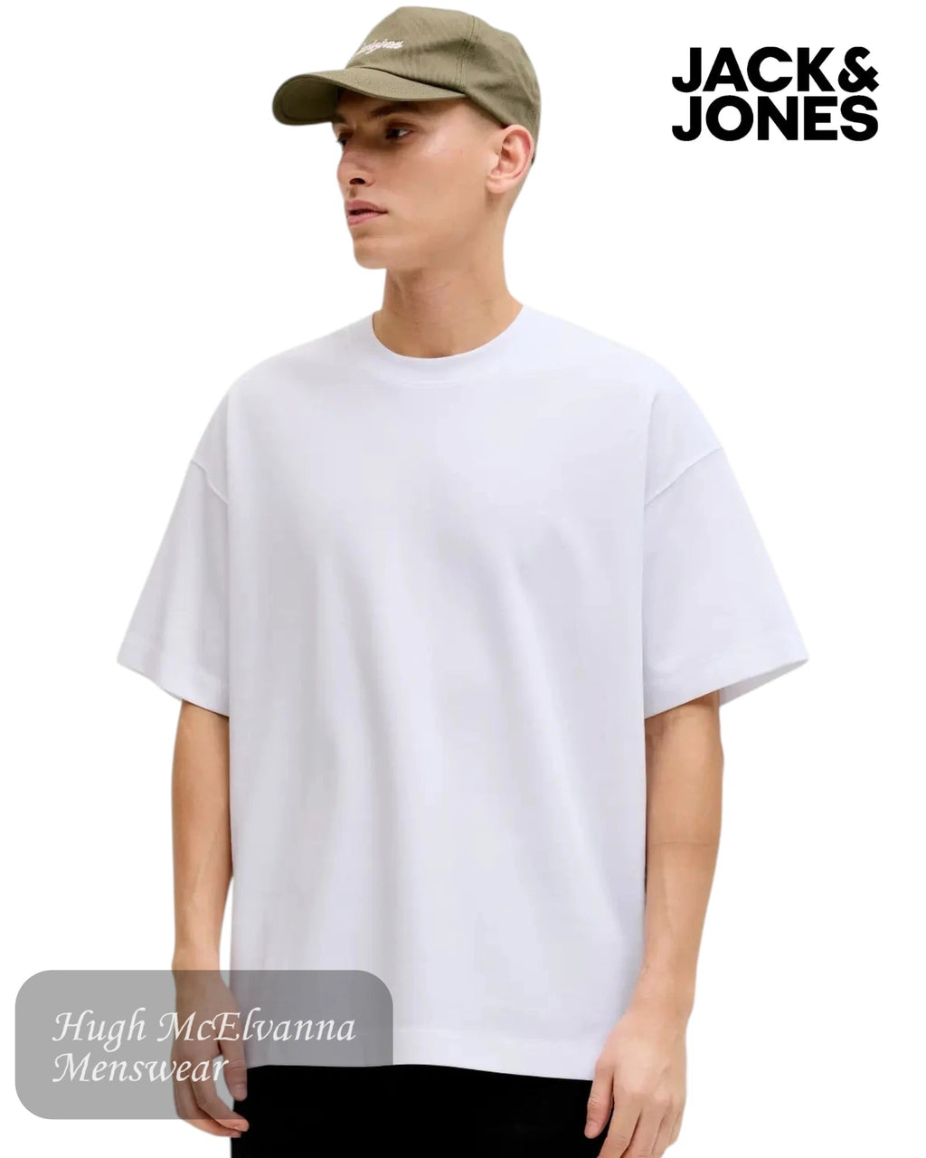 Jack & Jones Men's Loose Fit Interlock T-Shirt | 12298906 - Hugh McElvanna Menswear