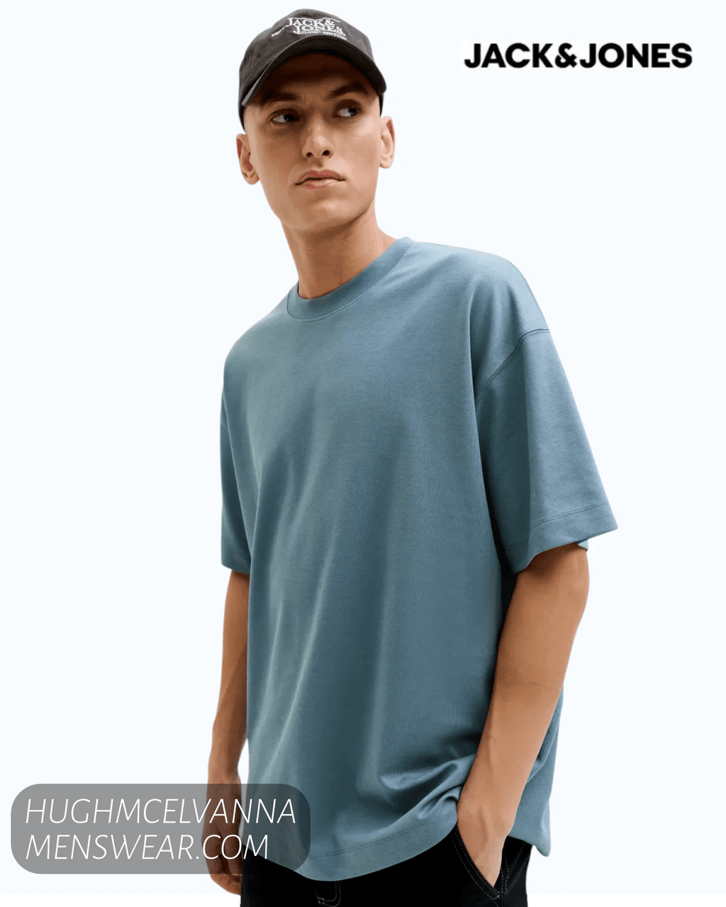 Jack & Jones Men's Loose Fit Interlock T-Shirt | 12298906 - Hugh McElvanna Menswear