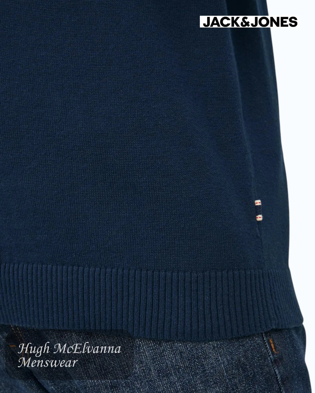 Jack & Jones Men's Navy Blazer Organic Cotton Knit - Hugh McElvanna Menswear