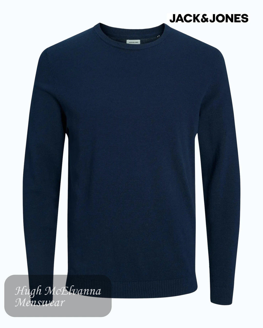 Jack & Jones Men's Navy Blazer Organic Cotton Knit - Hugh McElvanna Menswear