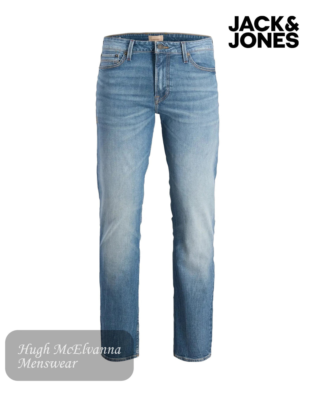 Jack & Jones Men's Regular Fit Stonewash Jeans - Hugh McElvanna Menswear