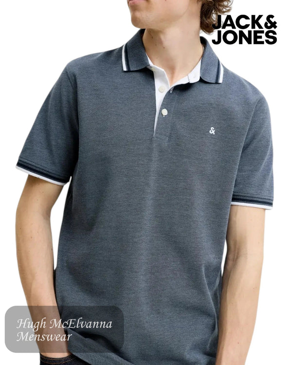 Jack & Jones Men's Slim Fit Organic Cotton Polo Shirt - Hugh McElvanna Menswear