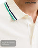 Jack & Jones Paulos Organic Cotton Polo | Cloud Dancer & Verdant Green - Hugh McElvanna Menswear