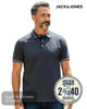 Jack & Jones Paulos Organic Cotton Polo | Turbulence Grey - Hugh McElvanna Menswear