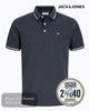Jack & Jones Paulos Organic Cotton Polo | Turbulence Grey - Hugh McElvanna Menswear
