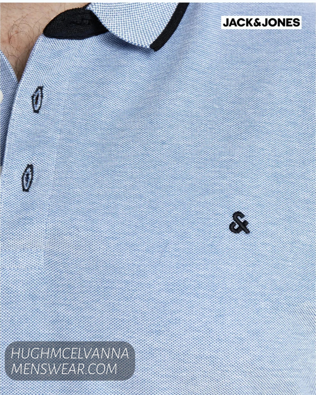 Jack & Jones Plus Size Paulos Polo Shirt – Bright Cobalt - Hugh McElvanna Menswear