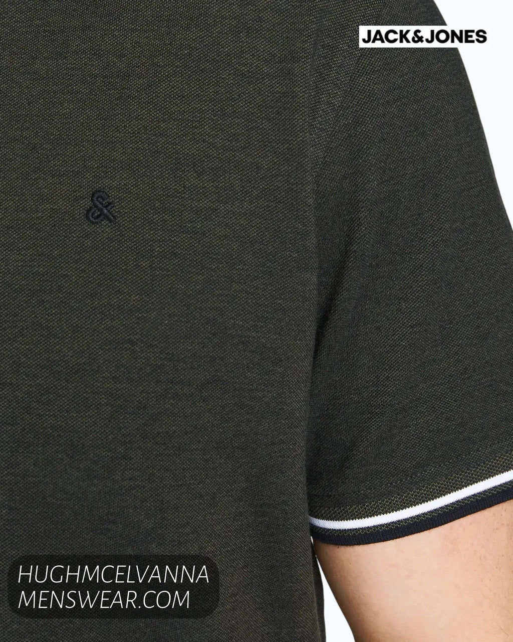 Jack & Jones Plus Size Paulos Polo Shirt – Forest Night Green - Hugh McElvanna Menswear