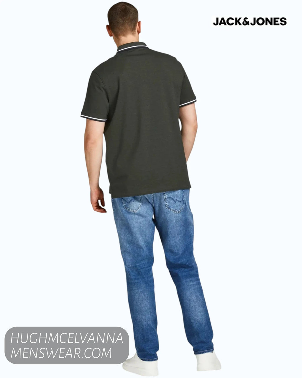 Jack & Jones Plus Size Paulos Polo Shirt – Forest Night Green - Hugh McElvanna Menswear