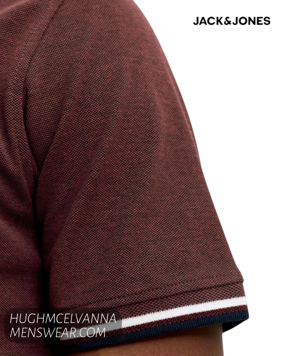 Jack & Jones Polo JJEPAULOS Short-Sleeve - Fired Brick PLAY - Hugh McElvanna Menswear