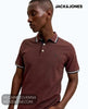 Jack & Jones Polo JJEPAULOS Short-Sleeve - Fired Brick PLAY - Hugh McElvanna Menswear
