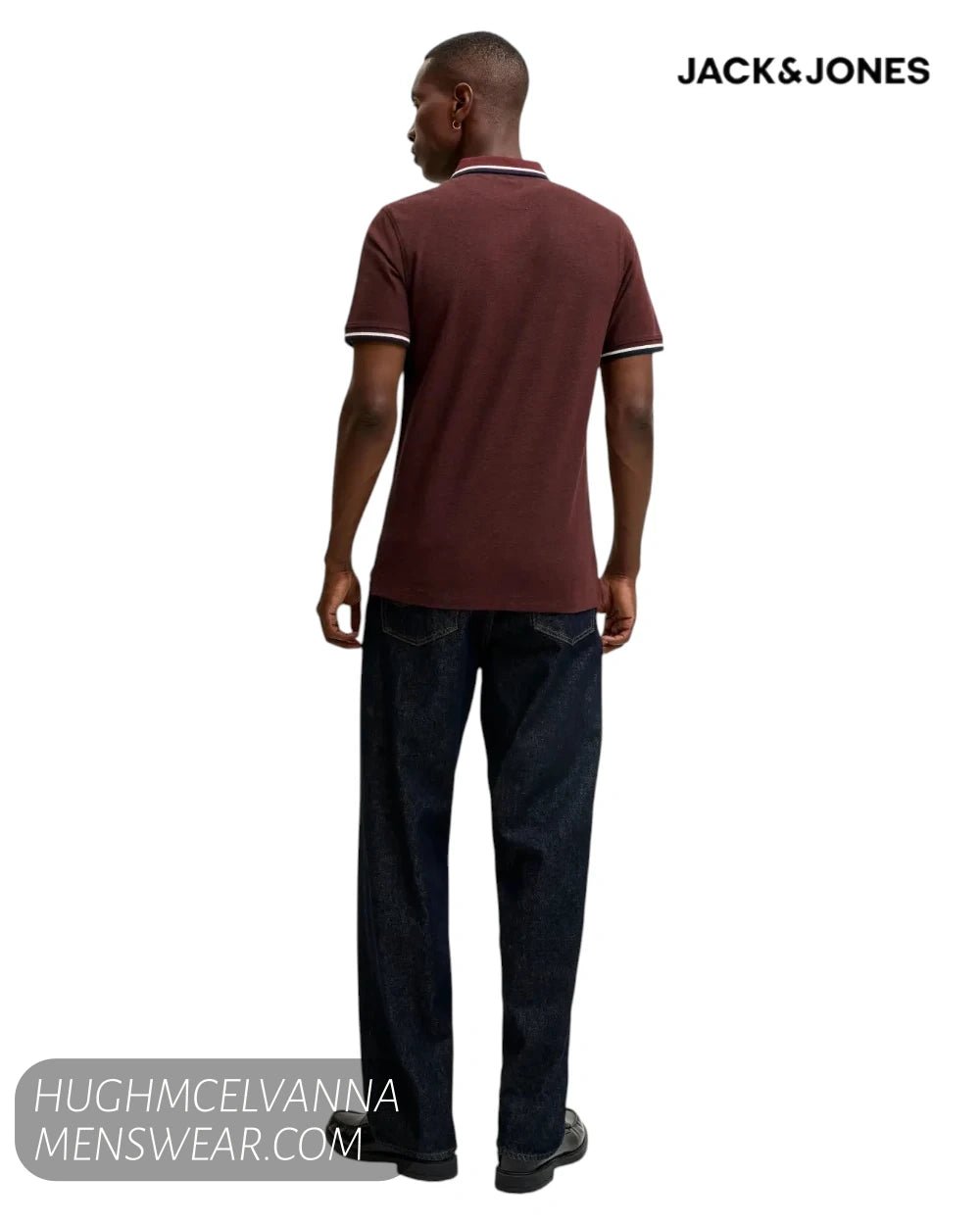 Jack & Jones Polo JJEPAULOS Short-Sleeve - Fired Brick PLAY - Hugh McElvanna Menswear