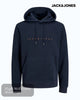 Jack & Jones Relaxed Fit Logo Hoodie | Navy - Hugh McElvanna Menswear