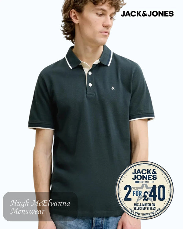 Jack & Jones Tipped Polo Shirts: Timeless Casual Style - Hugh McElvanna Menswear