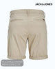 JPSTBOWIE Solid Regular Fit Chino Shorts | Fawn & Navy - Hugh McElvanna Menswear