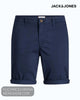 JPSTBOWIE Solid Regular Fit Chino Shorts | Fawn & Navy - Hugh McElvanna Menswear