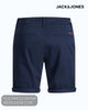 JPSTBOWIE Solid Regular Fit Chino Shorts | Fawn & Navy - Hugh McElvanna Menswear